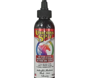 Unicorn SPiT 5770010 Gel Stain and Glaze, Midnight’s Blackness 4.0 FL OZ Bottle, 4