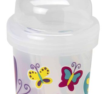 nuSpin Kids 8 oz Zoomi Straw Sippy Cup, Butterflies Style
