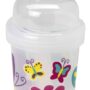 nuSpin Kids 8 oz Zoomi Straw Sippy Cup, Butterflies Style