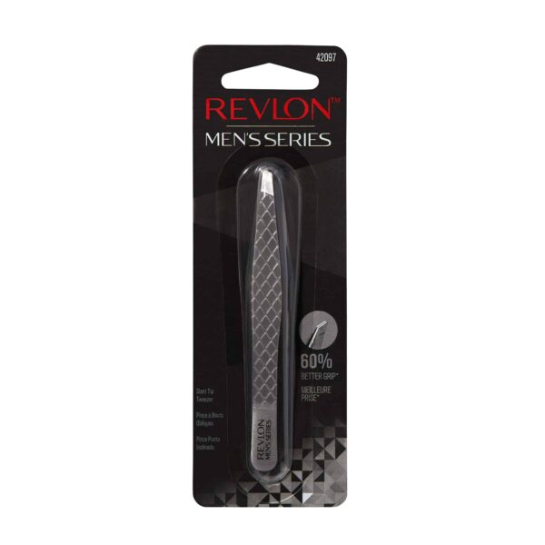 Revlon Eyebrow Hair Removal Tweezer, Men's Series, High Precision Tweezers for Men, 60% Larger Grip, Stainless Steel (Pack of 1) - Image 7