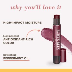 Burt's Bees? 100% Natural Origin Moisturizing Lip Shimmer, Plum, 1 Tube (Package May Very) - Image 8