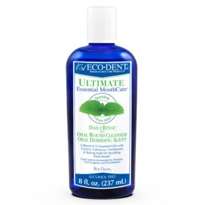 Eco-Dent Alcohol-Free Mouthwash, Mint - Ultimate Essential MouthCare, Oral Care Mouth Wash for Adults, Baking Soda Mouth Rinse with Essential Oils + D - Image 1