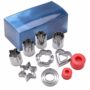 Oneleaf Stainless Steel Cutter Shapes Set,20pcs,Vegetable,Fruit,Mini Pie,Doughnut/Donut,Sandwich,Biscuits,Cookie Metal Easter Fun Cutter Model,For Bak