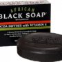 MADINA African Black Soap Cocoa Butter with Vitamin E, 3.5 Oz (Pack of 2)
