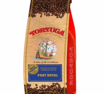 TORTUGA Caribbean Port Royal Jamaican Blue Mountain Flavored Coffee- Roasted and Ground Coffee 10oz – The Perfect Premium Gourmet Gift for Gift Basket