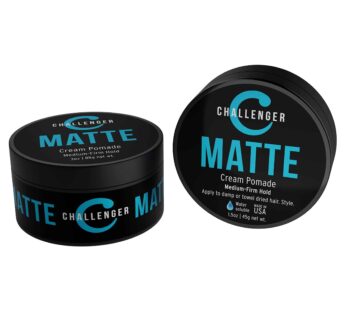 Challenger Matte Cream Pomade Combo | Natural, Shine Free Styling Product | Medium Firm All-Day Hold | Travel Friendly Water Based Hair Gel | For All