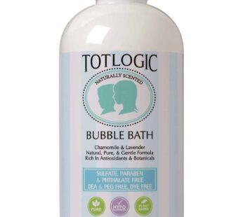 TotLogic Sulfate Free Bubble Bath – 8 oz, Original Scent, Gentle & Hypoallergenic, Rich in Antioxidants & Botanicals, No Parabens, No Phthalates, No S