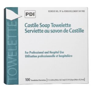 PDI Healthcare D41900 Castile Soap Wipe with Coconut Oil, Premoistened Facial Cleansing Towelette for Travel, 5 in x 7.7 in Size, Pack of 1000 - Image 2