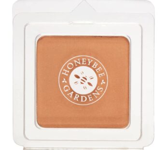 Honeybee Gardens Pressed Mineral Powder Foundation Refill, Sundance, Deep Tan/Mocha, Adjustable Coverage, Natural Finish, With Botanical Extracts And