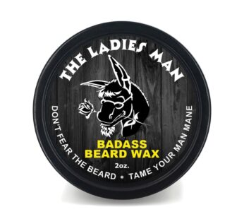 Badass Beard Care Beard Wax for Men – The Ladies Man Scent, 2 oz – Softens Beard Hair, Leaves Your Beard Looking and Feeling More Dense