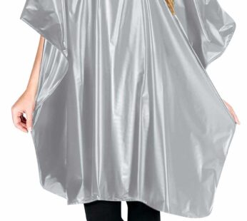 Betty Dain Jumbo Shampoo Cape, 45″ W x 54″ L, Waterproof and Stain-resistant Vinyl, Soft Nylon Neckband, Touch-and-close Fastener, Machine Washable, S