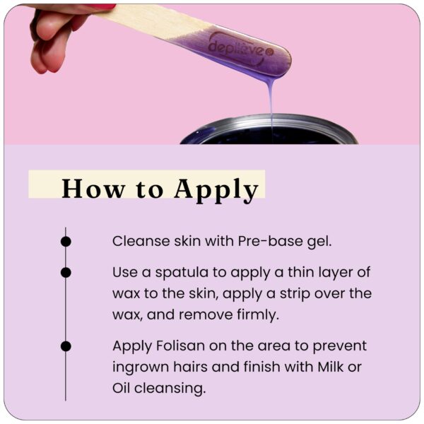 Depileve Strip Wax for Hair Removal - Lavender Rosin Wax - Easy to Spread Full-Body Wax - Ideal for Delicate and Sensitive Skin - Soft and Gentle - Mo - Image 5