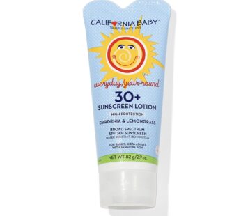 California Baby Everyday SPF 30+ Sunscreen | Broad Spectrum | Titanium Dioxide | Scented Mineral Sunscreen | Reef Safe Sunscreen | Hypoallergenic Phys