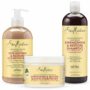 SheaMoisture Curly Hair Product Bundle Shampoo 16 Fl Oz, Conditioner 13 Fl Oz, Leave in Conditioner 11.5 Oz, Jamaican Black Castor Oil for Healthy Hai