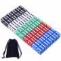AUSTOR 50 Pieces Game Dice Set, 5 Colors Square Corner Dice with Velvet Storage Bag, Play Games Like Tenzi, Farkle, Yahtzee, Bunco or Teaching Math