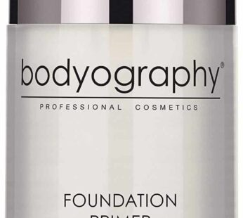 BODYOGRAPHY – Foundation Primer (Clear): Flawless Anti-Aging Salon Makeup Primer w/Vitamin E, A, Jojoba, Grapeseed Oil | Control Shine | Gluten-Free,