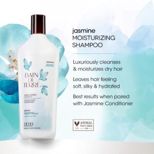 Bain de Terre Jasmine Moisturizing Shampoo, Luxurious Hydration for Dry Hair with Argan & Monoi Oils, Paraben-Free, Color-Safe, Vegan, 13.5 Fl Oz - Image 3