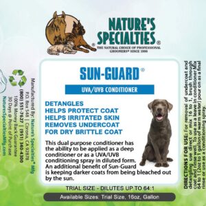 Nature's Specialties Sun Guard Ultra Concentrated Dog Conditioner for Pets, Makes up to 8 Gallons, Natural Choice for Professional Groomers, Helps Pro - Image 2