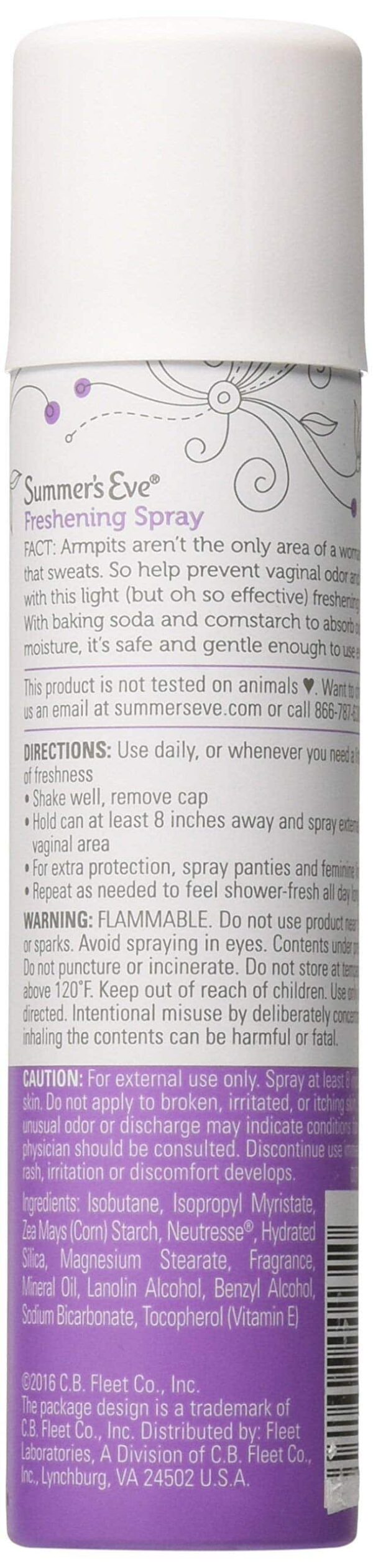 Summer's Eve Feminine Deodorant Spray, Ultra Extra Strength, 2 Count - Image 2