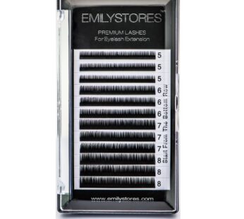 EMILYSTORES Bottom Lash Extension Eyebrow Eyelash Extensions Under Lower False Lashes Mixed J Curl 0.10mm Length 5mm 6mm 7mm 8mm In One Tray