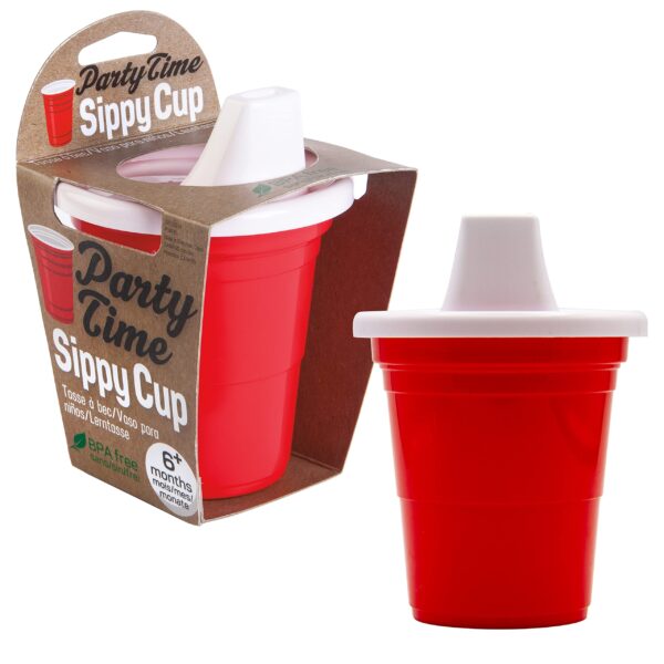 GAMAGO Party Time Baby Sippy Cup - Adorably Cute Learner Sippy Cup for Babies, Toddlers and Kids - 6+ Months Old - Holds 7 Ounces - BPA-Free - Food-Sa