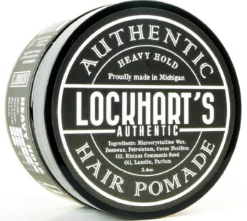 Lockhart?s Authentic Handcrafted Heavy Hold Hair Pomade, Low Shine, Coco Vanilla Scent, (3.4oz.)