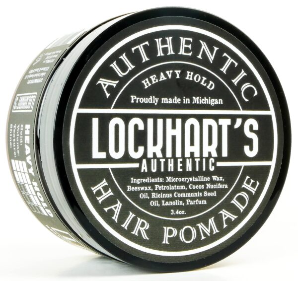 Lockhart?s Authentic Handcrafted Heavy Hold Hair Pomade, Low Shine, Coco Vanilla Scent, (3.4oz.)