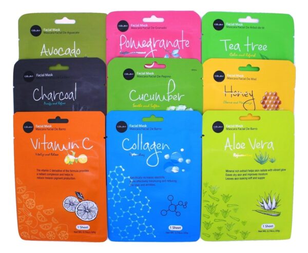 Celavi Essence Facial Mask Paper Sheet Korea Skin Care Moisturizing 12 Pack (Aloe Vera) - Image 3