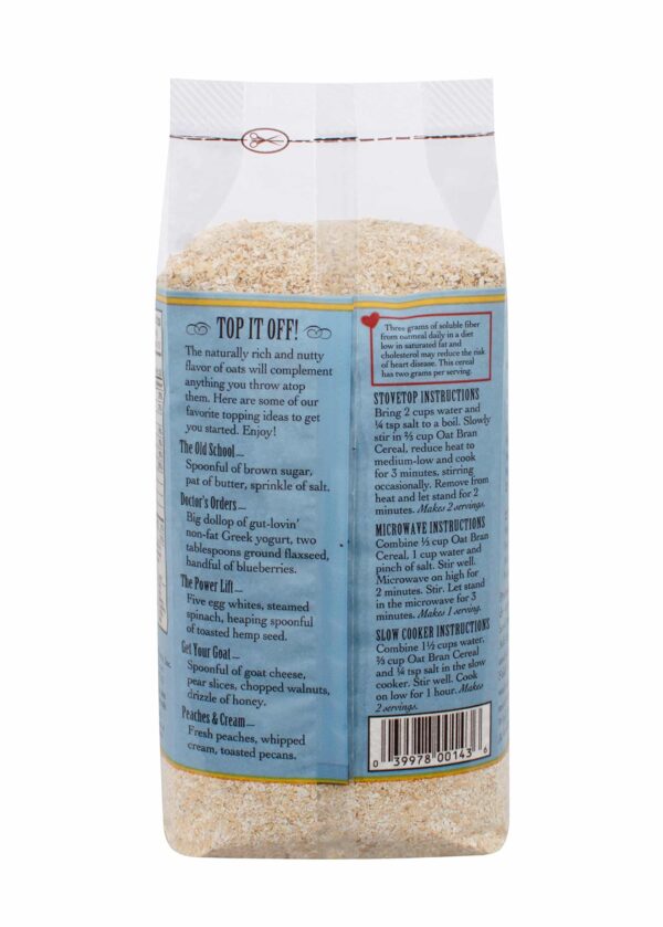 Bob's Red Mill Cereal Oat Bran, 18 Ounce (Pack of 4) - Image 2