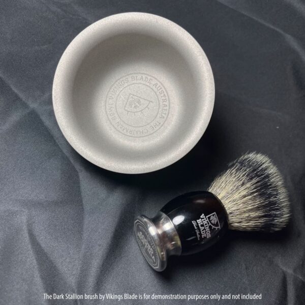 Vikings Blade Luxury Shaving Soap Bowl, Sandblasted Steel for Fast, Thick Lather, Unbreakable, Tactile Texture, Great for Standard Sized Pucks & Soaps - Image 3