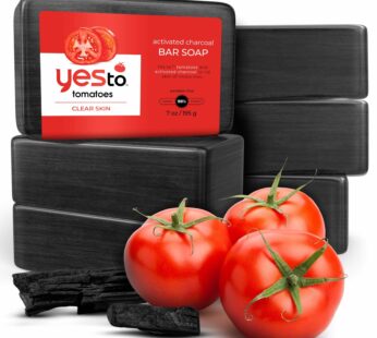 Yes To Tomatoes Clear Skin Activated Charcoal Bar Soap 7 oz (Pack of 6)