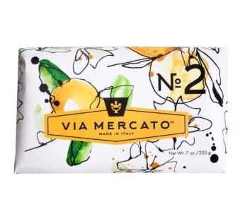 Via Mercato Italian Soap Bar (200 g), No. 2 – Green Tea & White Musk