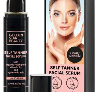 Face Tanner ? Self Tan Serum w/Hyaluronic Acid and Organic Oils, Self Tanners Best Sellers, Facial Sunless Tanner for Natural Sunkissed Glow, Fake Tan