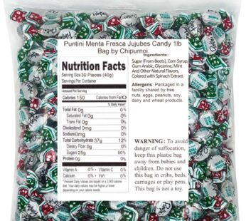 Puntini Menta Fresca Jujubes Candy 1lb Bag by Chipurnoi