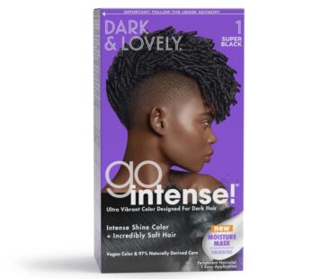 SoftSheen-Carson Dark and Lovely Ultra Vibrant Permanent Hair Color Go Intense Hair Dye for Dark Hair with Olive Oil for Shine and Softness, Super Bla