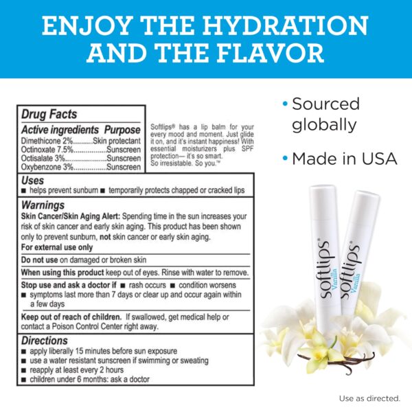 Softlips Lip Protectant SPF 20, Vanilla 2 count (Pack Of 6) - Image 8