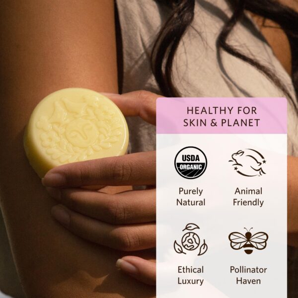 Moon Valley Organics Herbal Lotion Bar in Lavender, Moon Melt Bar, Calendula and Comfrey, Beeswax, Heal and Restore Chapped Skin, Soothing - Image 4