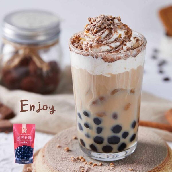 WuFuYuan Boba Tapioca Pearl, Black Sugar Flavor, Ready in 5 Minutes, 8.8 Oz. (3 Packs) - Image 6