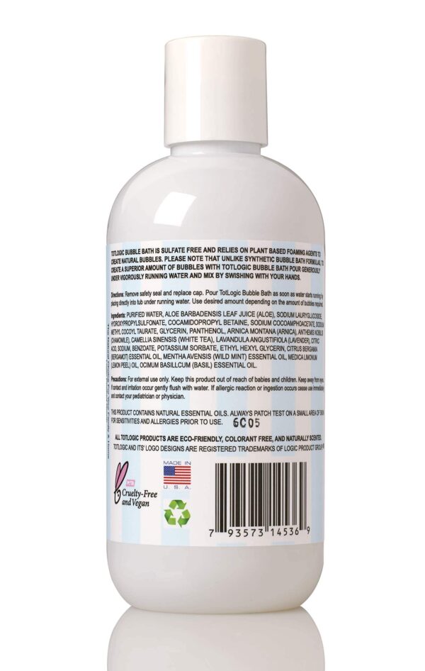 TotLogic Sulfate Free Bubble Bath - 8 oz, Original Scent, Gentle & Hypoallergenic, Rich in Antioxidants & Botanicals, No Parabens, No Phthalates, No S - Image 4