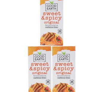 Good Earth Sweat & Spicy Caffeine Free Herbal Tea – 3 Pack w/ 25 Tea Bags per Box
