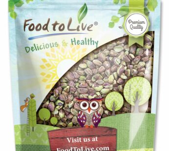 Food to Live No Shell Pistachios, 1.5 Pounds ? Unsalted, Kernels, Sirtfood, Bulk. Pistachios Individual Packs. Wonderful Keto and Paleo Snack