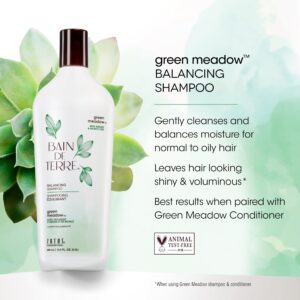 Bain de Terre Green Meadow Balancing Shampoo, Gentle Cleansing for Soft, Silky Hair with Argan & Monoi Oils, Paraben-free, Color-Safe, 13.5 Fl Oz - Image 3