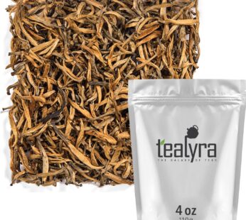 Tealyra – Imperial Golden Monkey – Yunnan Black Loose Leaf Tea – Best Chinese Black Tea – Bold Caffeine – 110g (4-ounce)