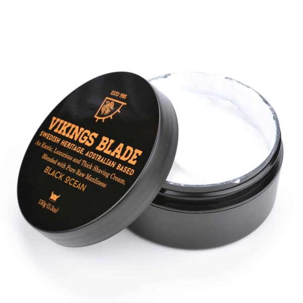 VIKINGS BLADE Luxury Shaving Cream, Black Ocean Scent, Silky Buttery Smooth, Surfactant Base. Refreshing, Clean, Close, FOAMING Shave Cream - Image 4