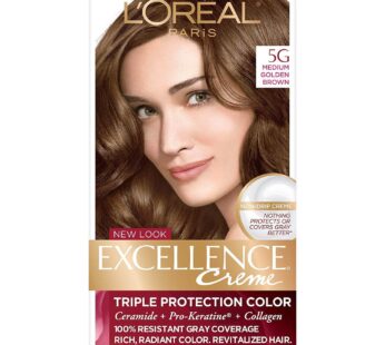 L’Oreal Excellence #5G Medium Gold Brown Hair Color, 1 ct