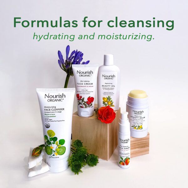 Nourish Organic Moisturizing Face Cleanser for All Skin Types, Watercress + Cucumber Face Wash, Fragrance-Free, 6 Oz (Pack of 2) - Image 7