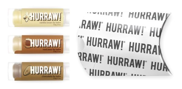 Hurraw! Vanilla Bean, Root Beer, Chocolate Lip Balms, 3 Pack Bundle: Organic, Certified Vegan, Cruelty and Gluten Free. Non-GMO, 100% Natural Ingredie - Image 2
