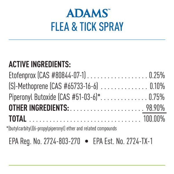 Adams Flea & Tick Spray For Dogs and Cats | Kills Fleas and Ticks Through Contact, Kills Flea Eggs, Flea Larvae, and Prevents Flea Egg Hatch | Control - Image 7