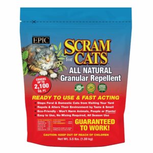 EPIC REPELLENTS 15003 Cat Scram All Natural, Animal, People and Pet Safe Granular Repellent, 3.5 lbs - Image 1