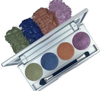 Honeybee Gardens Earth & Ocean Eye Shadow Palette, Clean and Bold, 4 Highly Pigmented Colors With Long Lasting Luxe Finish, Vegan, Cruelty-Free, Glute